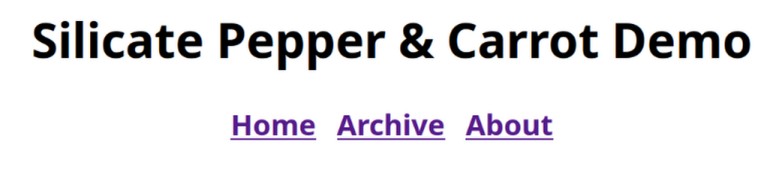 Navigation bar with About page