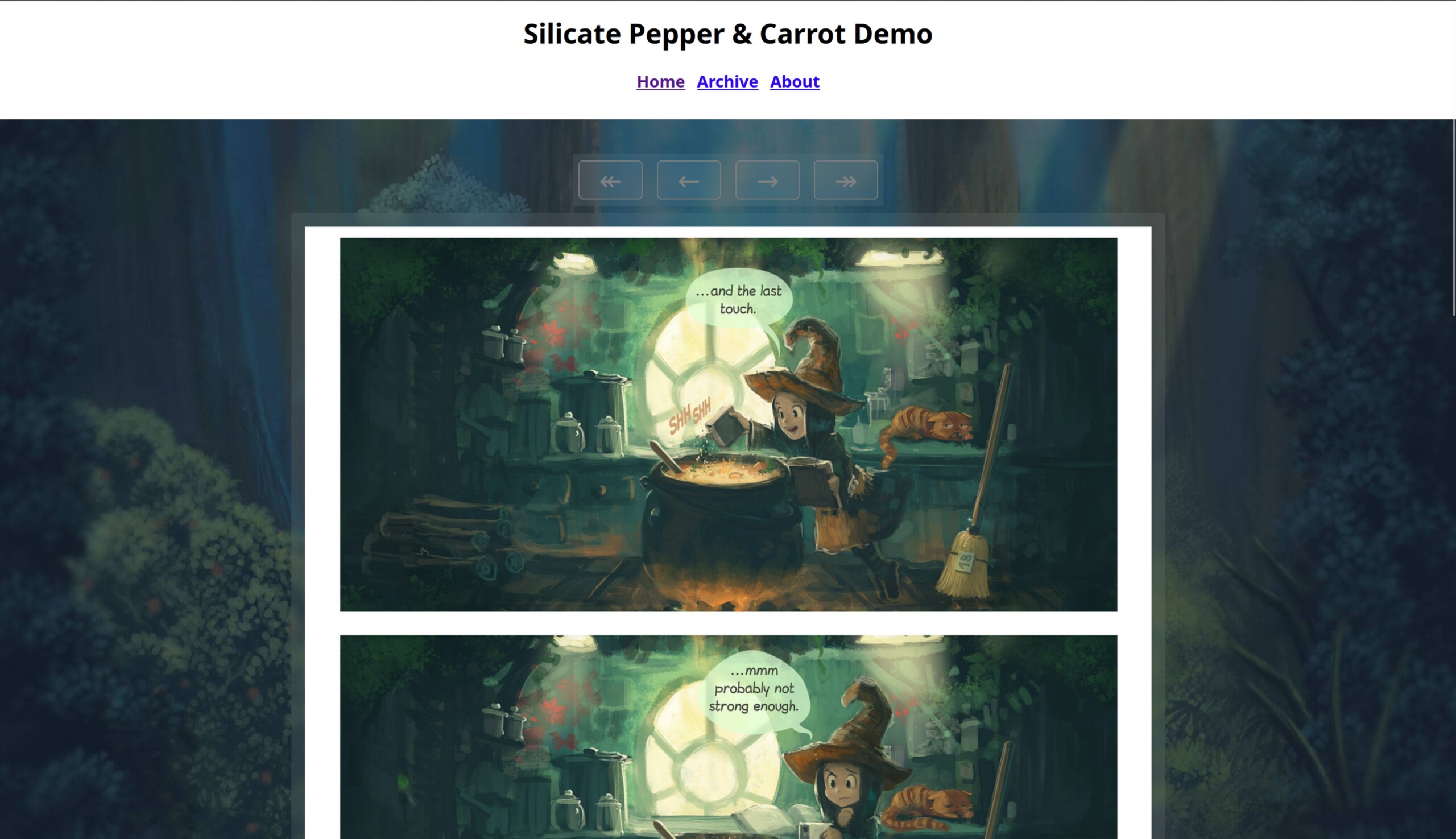 Website with background